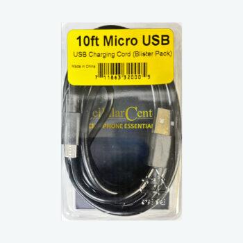 10ft Mirco-USB Charging Cord (Blister Pack)